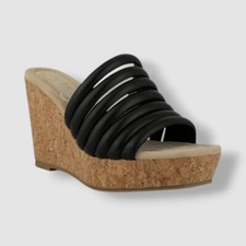 Sugar Womens Black Hero Wedge Slip-On Sandals...