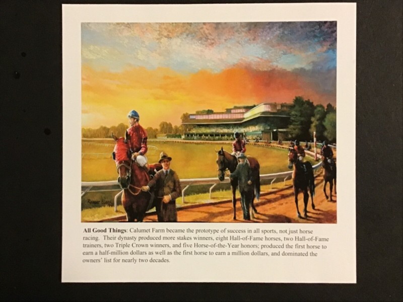 CALUMET FARM CITATION WHIRLAWAY ARMED BEN & JIMMY JONES illustrationsHorseRacing