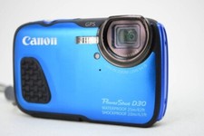 Junk Canon Power Shot D30 12.1MP Waterproof Compact Digital Camera Blue Japan