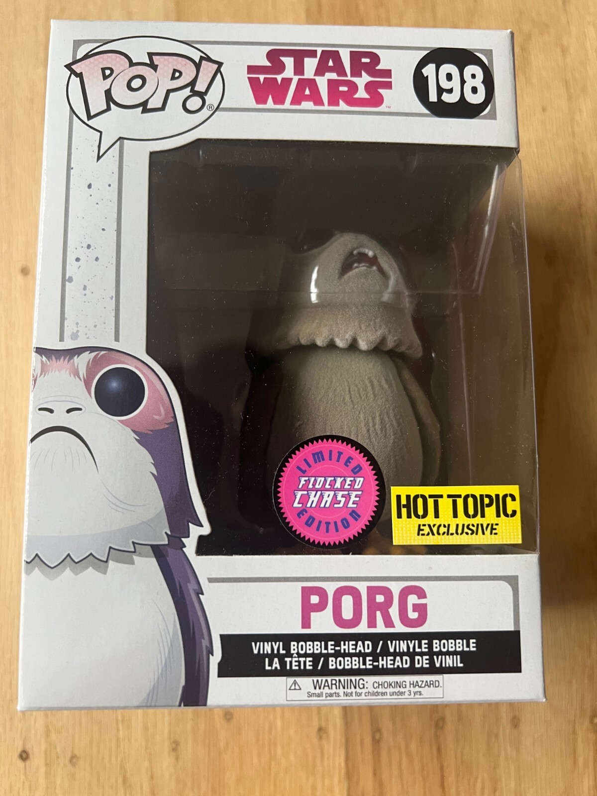 Funko Pop Star Wars Porg #198 Flocked Chase Hot Topic Exclusive