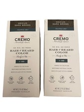  2 Cremo Hair  Beard Color No 9 Medium Dark Brown No Mix No Mess Shelf Wear 