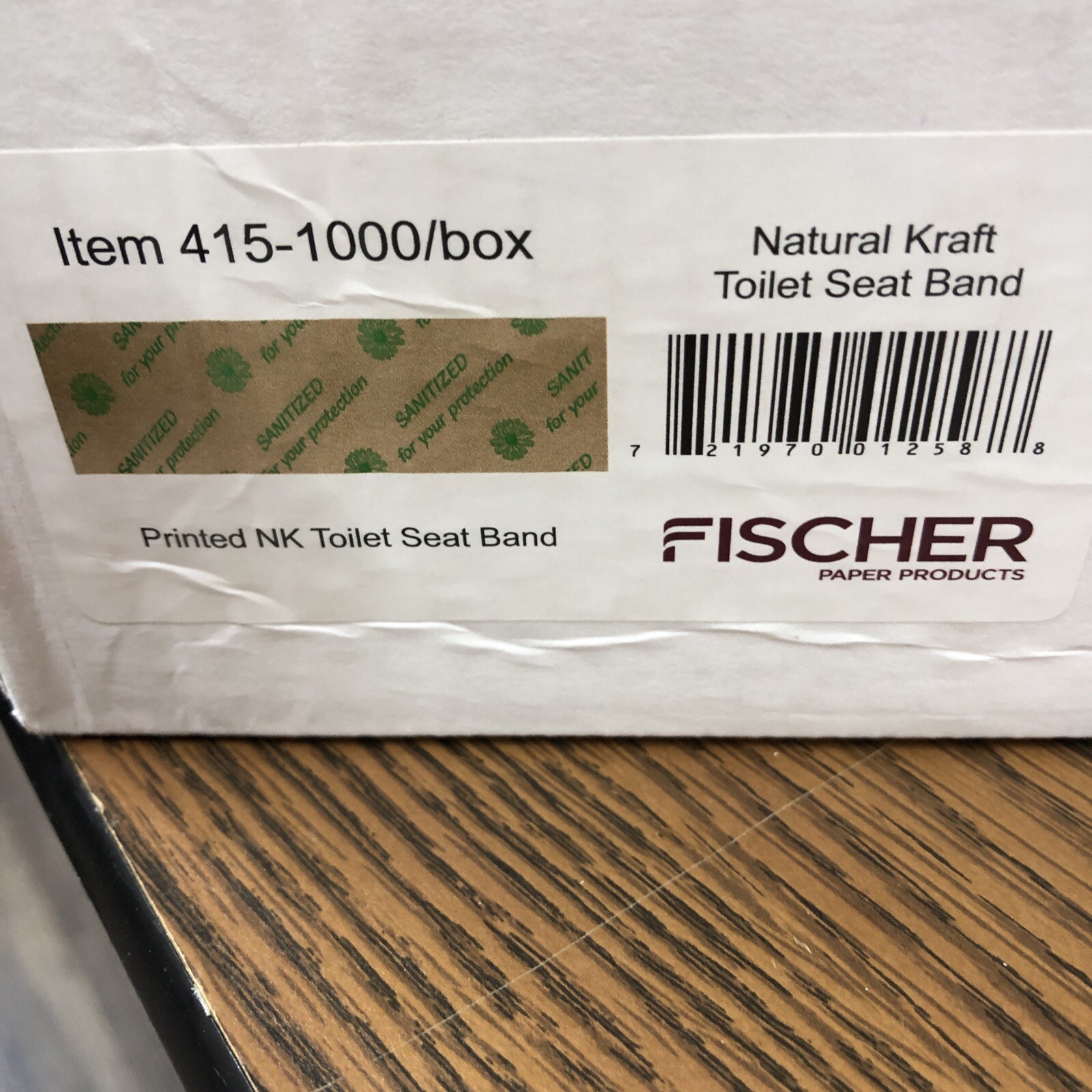 100 Toilet Seat Bands, Kraft Paper, Presealed Ends (100 Pieces) Fischer