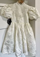 vintage 60 s 70 s toddler girl Size 6 dress Lace party look label Ivory nicole