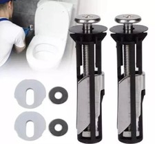 2 6 PCS Heavy Duty Toilet Seat Fastener Bolt kit, Universal Toilet Seat Bolt Kit