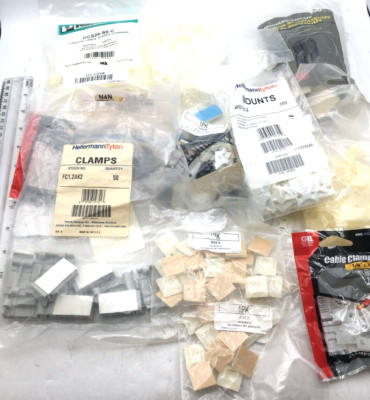 HellermannTyton McMaster-Carr Lot of Cable Mounts & Cable Clamps New