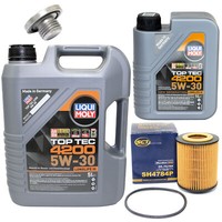 MotoröL Set 5W-30 6 Liter + ÖLfilter SH 4784 P + Schraube FüR Opel Omega B 2.5