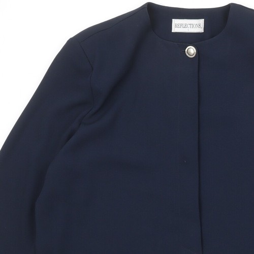 Reflections Womens Blue Jacket Blazer Size L - Picture 6 of 10