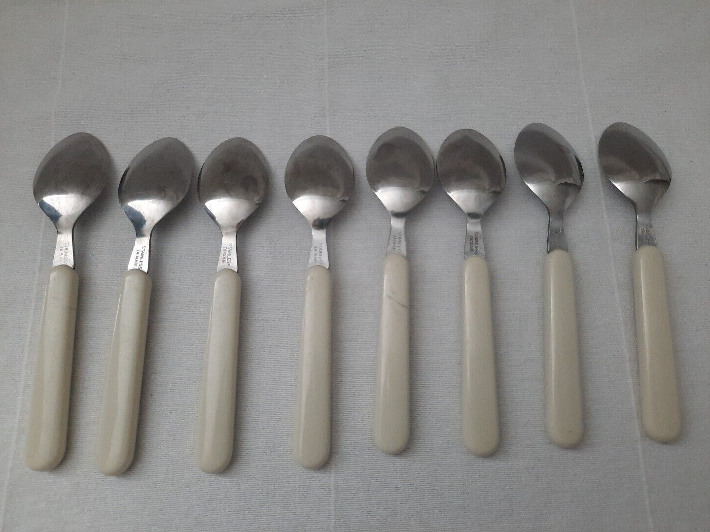 Vintage 38 Piece Lot Christmas Teddy Bears Stainless Flatware w/ Plastic Handles