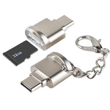 2pcs OTG adapter USB3.1 Android type-C high speed reader TF converter