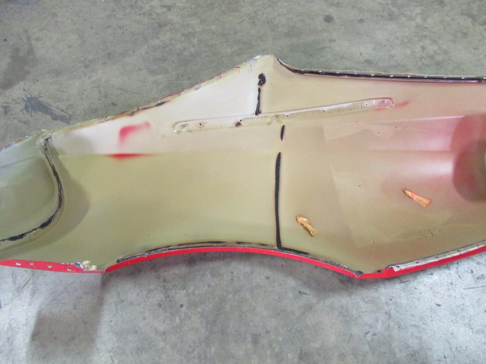 Ferrari 599 GTB, RH, Right Rear Main Quarter Panel, Red, Used, P/N 68058911