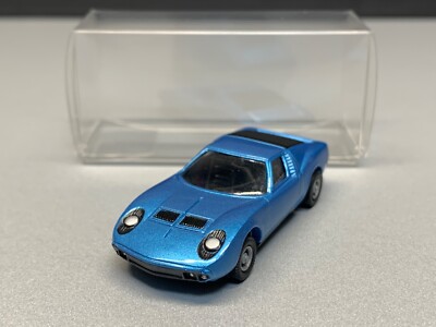 Lamborghini Miura super car Sportwagen Youngtimer PKW blau  I.M.U. IMU H0 1:87