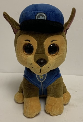 Ty Beanie Baby Boos Paw Patrol Chase German Shepherd Dog 10” Plush Police Puppy