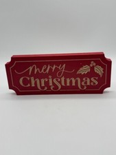 Merry Christmas Wooden Desk Sign 10" x 4"