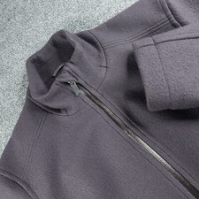 Icebreaker Jacket Womens Medium Gray Coastal Merino Wool Full Zip Coat