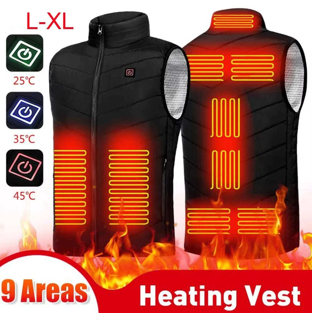 Winter Heated Vest Electric USB Jacket Winter Warm Men Women Body Heating Coat