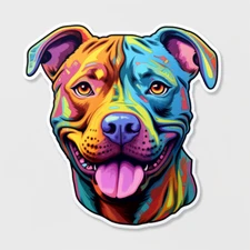 8x car sticker decal pit bull terrier tuning sticker car 9x9 cm