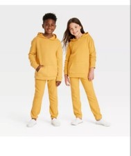 Cat  Jack Unisex Kids Hooded Sweatshirt Mustard, Medium,