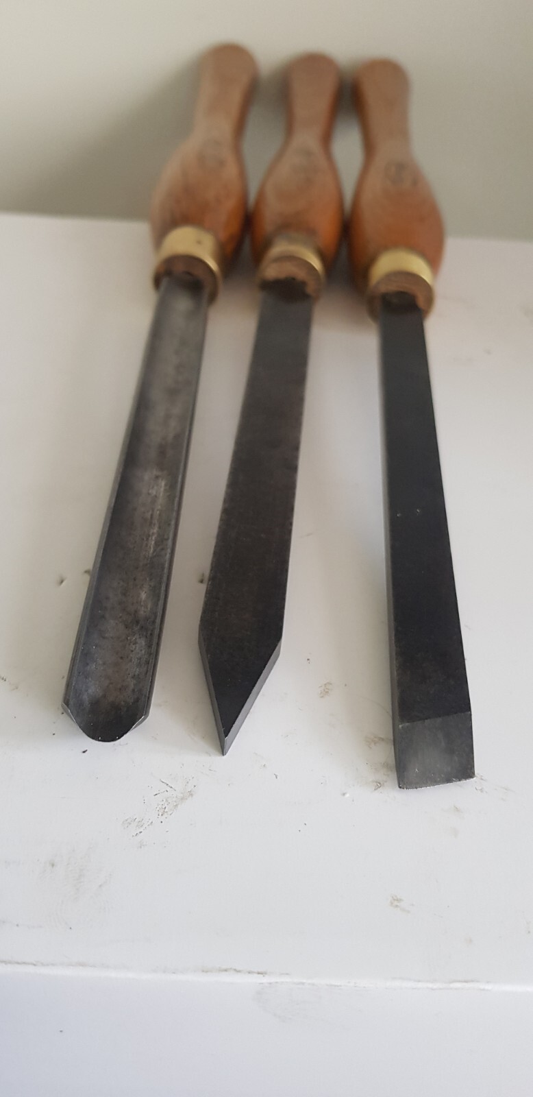 VINTAGE MARPLES Set Of 3 Wood Turning Chisels eBay