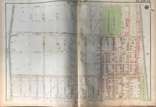 ORIG 1920 TACONY, PHILADELPHIA, PA, TORRESDALE & DISSTON PARK ATLAS PLAT MAP