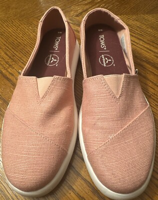TOMS Alpargata Mallow Slip On Womens Pink Sneakers Casual