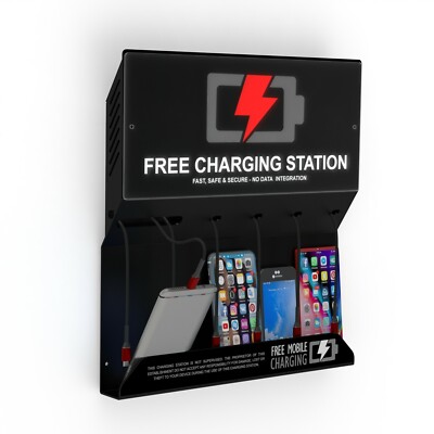 mobile phone charging station -  Wall Mounted  Multiple phone charging station