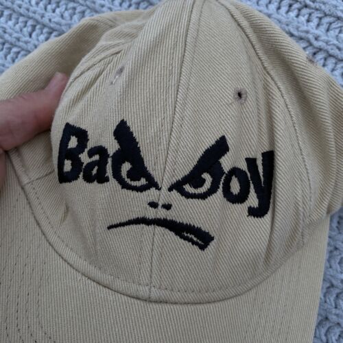 VINTAGE Bad Boy Club Hat Cap Snap Back Tan Adjustable Mens Made in USA - Picture 1 of 6