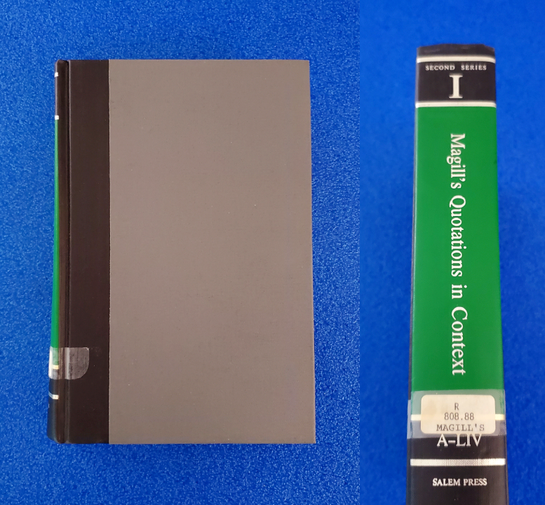 FIRST EDITION MAGILL'S QUOTATIONS IN CONTEXT - PUB. 1969 SECOND SERIES I A-LIV