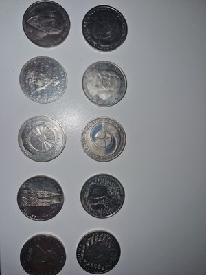 5 DM Deutsche Mark 10x 5 Dm Lot