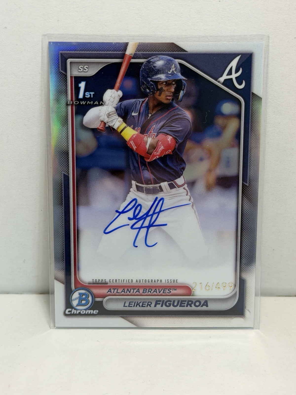 2024 Bowman Chrome Leiker Figueroa Auto /499 Refractor 1st Braves