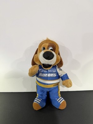 Aaron s  Lucky  Racing Dog Mascot Plush   Anico Promotions   NASCAR Style!