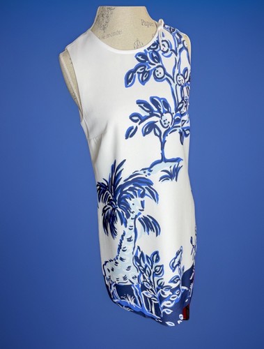 Lilly Pulitzer Women’s Julienne Shift Dress Size 4 Resort White Oversized Tall