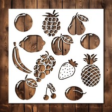 Reusable Fruit Stencil Set for Painting, Crafting, and Airbrushing - 12x12