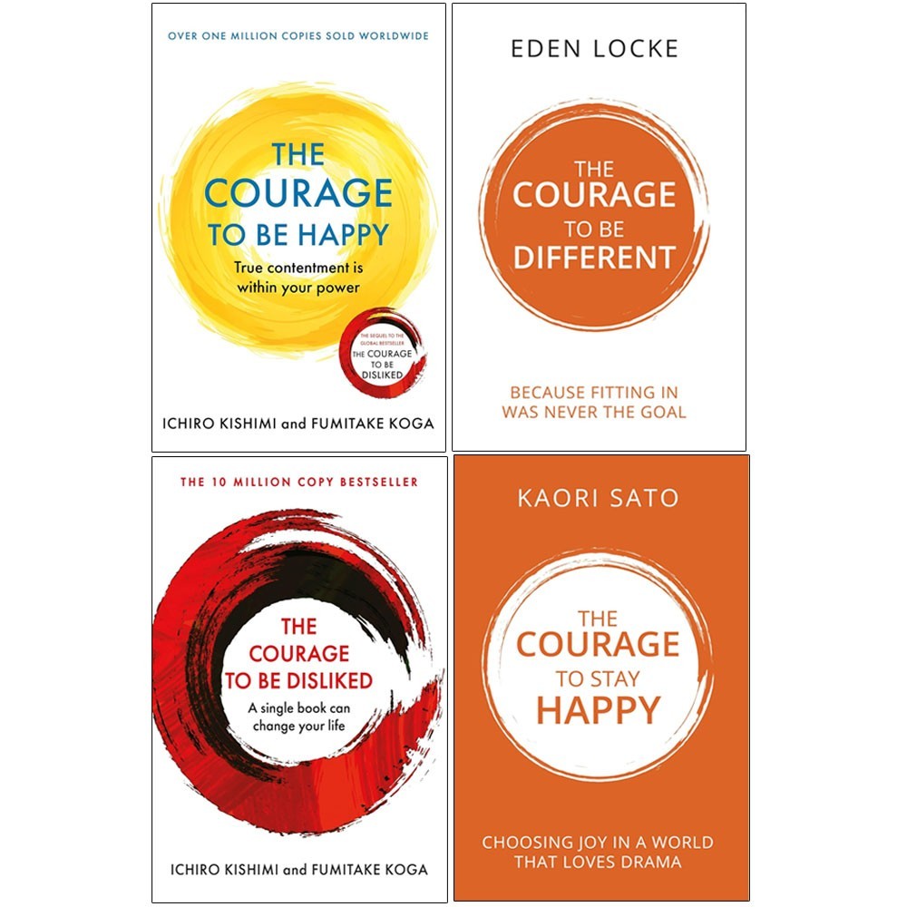 The Courage to be 4 Books Collection Set Happy,Disliked,Different,Stay happy