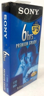 New Sony  T-120 6 hour EP Premium Grade Video Home System VHS Tape