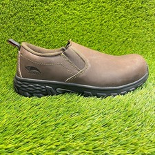 Avenger Flight Low Mens Size 10 Brown Black Alloy Toe Safety Work Slip-On Shoes