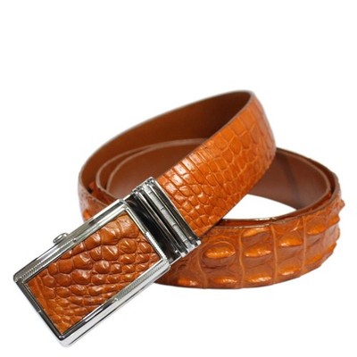 Orange Handmade Hornback  Croc Belt Leather Skin Size 32'' - 44''
