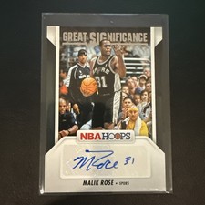 Malik Rose 2024-25 Panini NBA Hoops Great Significance Auto #GS-MRS Spurs