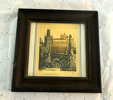 Framed Signed Numbered Architectural Bridge/ Print, Monochrome, Portrait 6x6