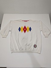 Venezia Sport Jeans Vtg 90s White Cotton Blend Sweatshirt USA Theme Size 18/20