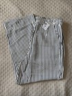 Stradivarius Pants Women’s L Striped Elastic Waist Pants Pockets Wide Leg NWT — photo 1
