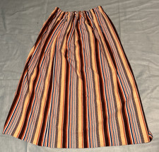 Vintage Skirt Striped Vertical Knee Length Straight