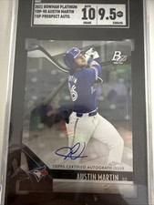 2021 Bowman Platinum Austin Martin Auto # TOP90 SGC 10/9.5 -  Blue Jays /