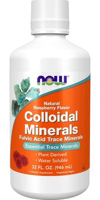 NOW Foods Supplements, Colloidal Minerals Liquid, Plant Derived, Essential Trace