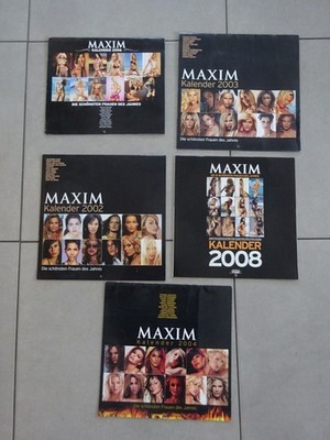 5 x ORIGINAL MAXIM KALENDER von 2002 - 2008 HABERMANN BELLUCCI COLLIEN FERNANDES