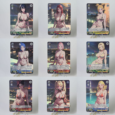 9×Naruto Sakura Haruno Hinata Hyuga Tsunade Doujin Card Collection Textured