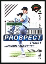 Jackson Baumeister 2024 Panini Prospect Edition Red #126 SN Tampa Bay Rays