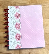 Pink Roses and Dots Cover Set 4 use w the Classic Happy Planner~