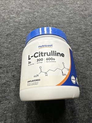 Nutricost L-Citrulline (Base) Powder - (600 Grams) 1.3 lb