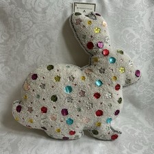Mackenzie Childs OOAK White Beaded Bunny/Rabb...