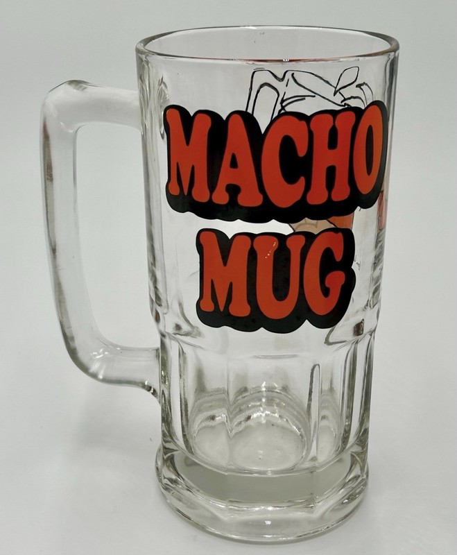 Universal Press Syndicate Ziggy Macho Mug Glass Beer Mug 1979 Vintage Cartoon